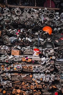 assorted-color rod and pipe lot