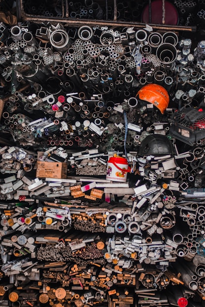 assorted-color rod and pipe lot