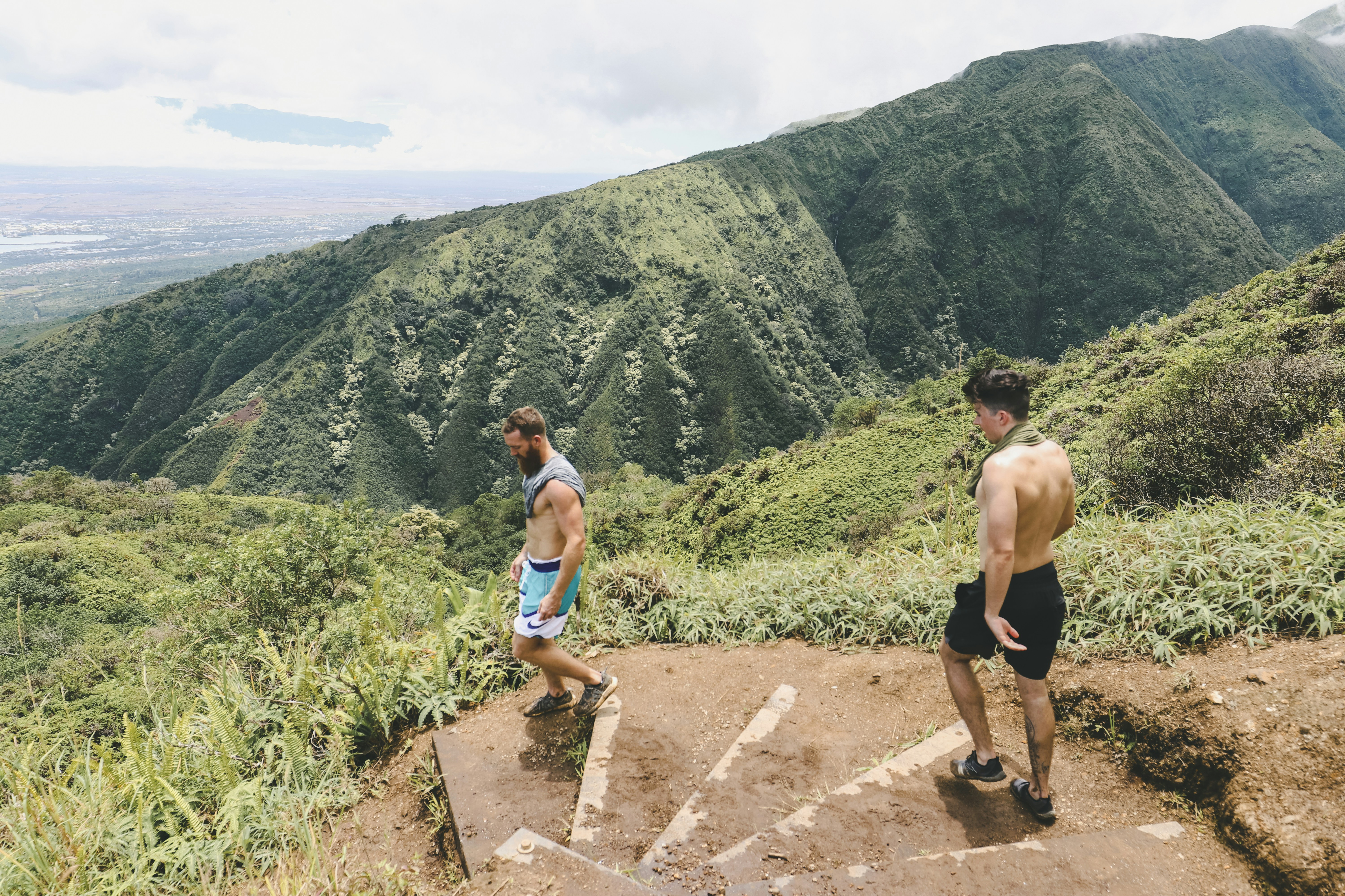 man standing on hill