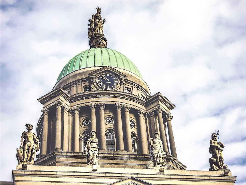 brown and green dome building