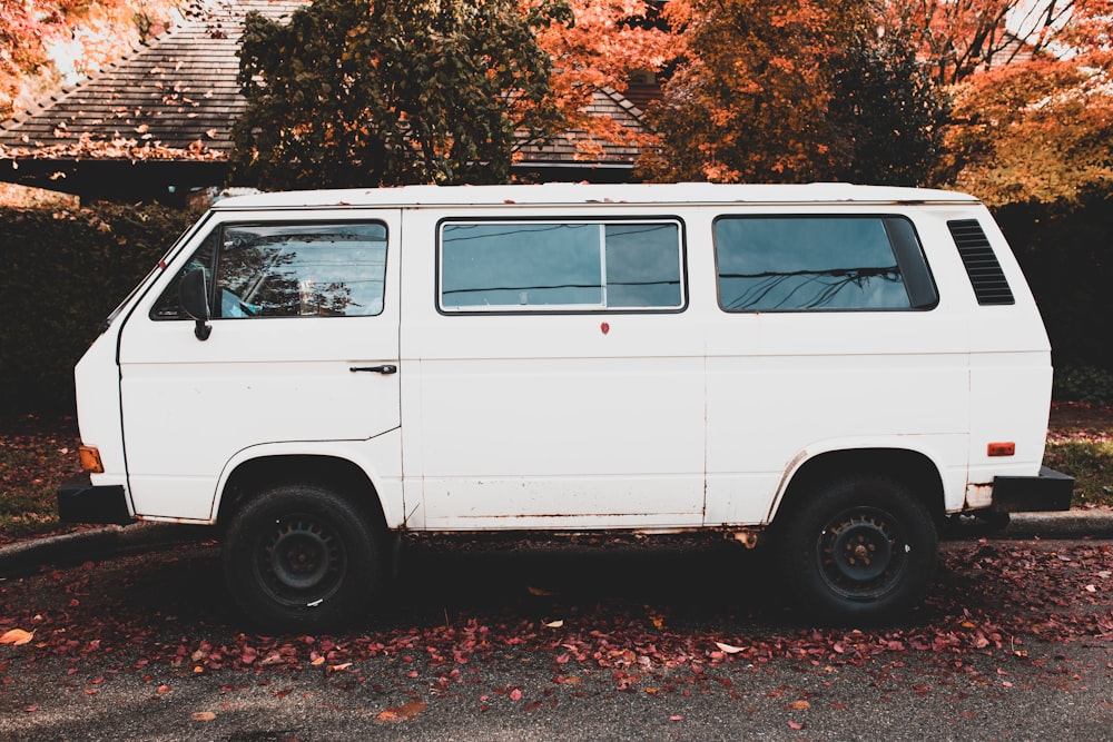 parked white van