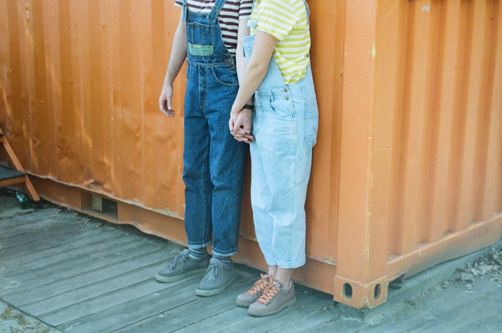 blue denim overall pants