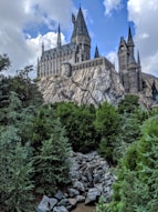 architectural photography of gray castle