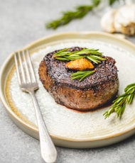 beef steak with fork