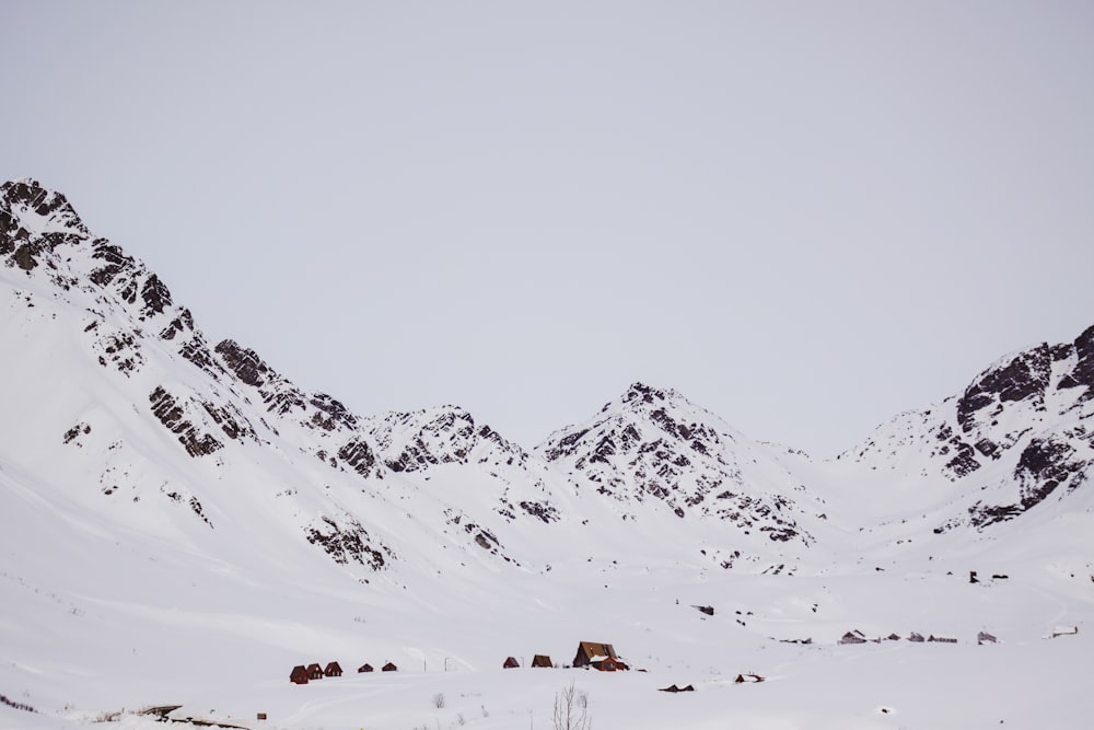 tent on snow-covered mountain