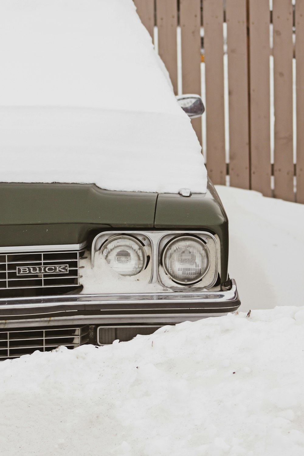 snow covered vehicle