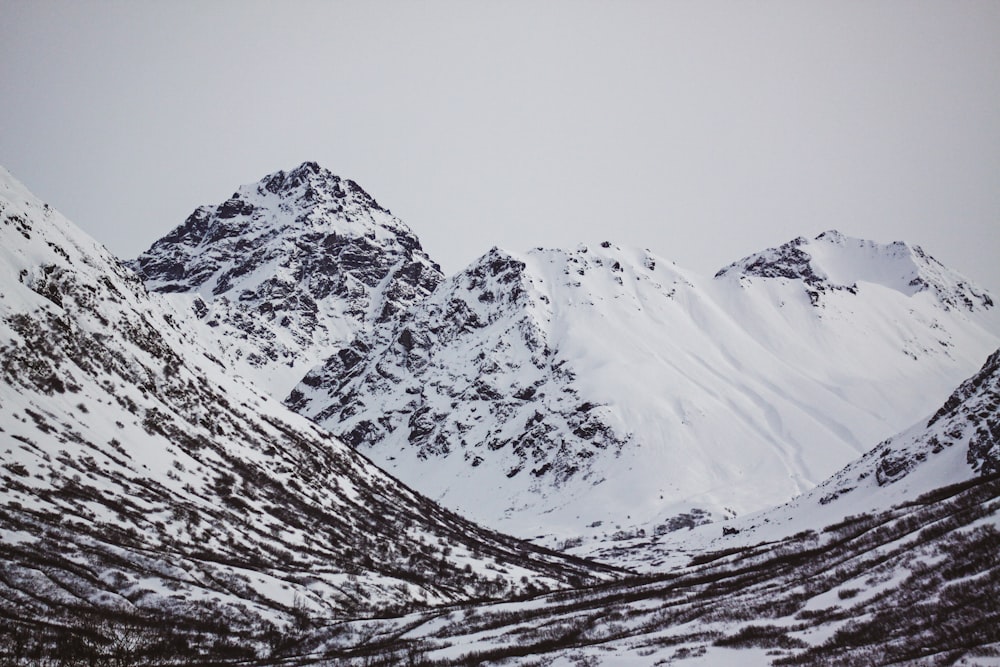 mountain covered with snow