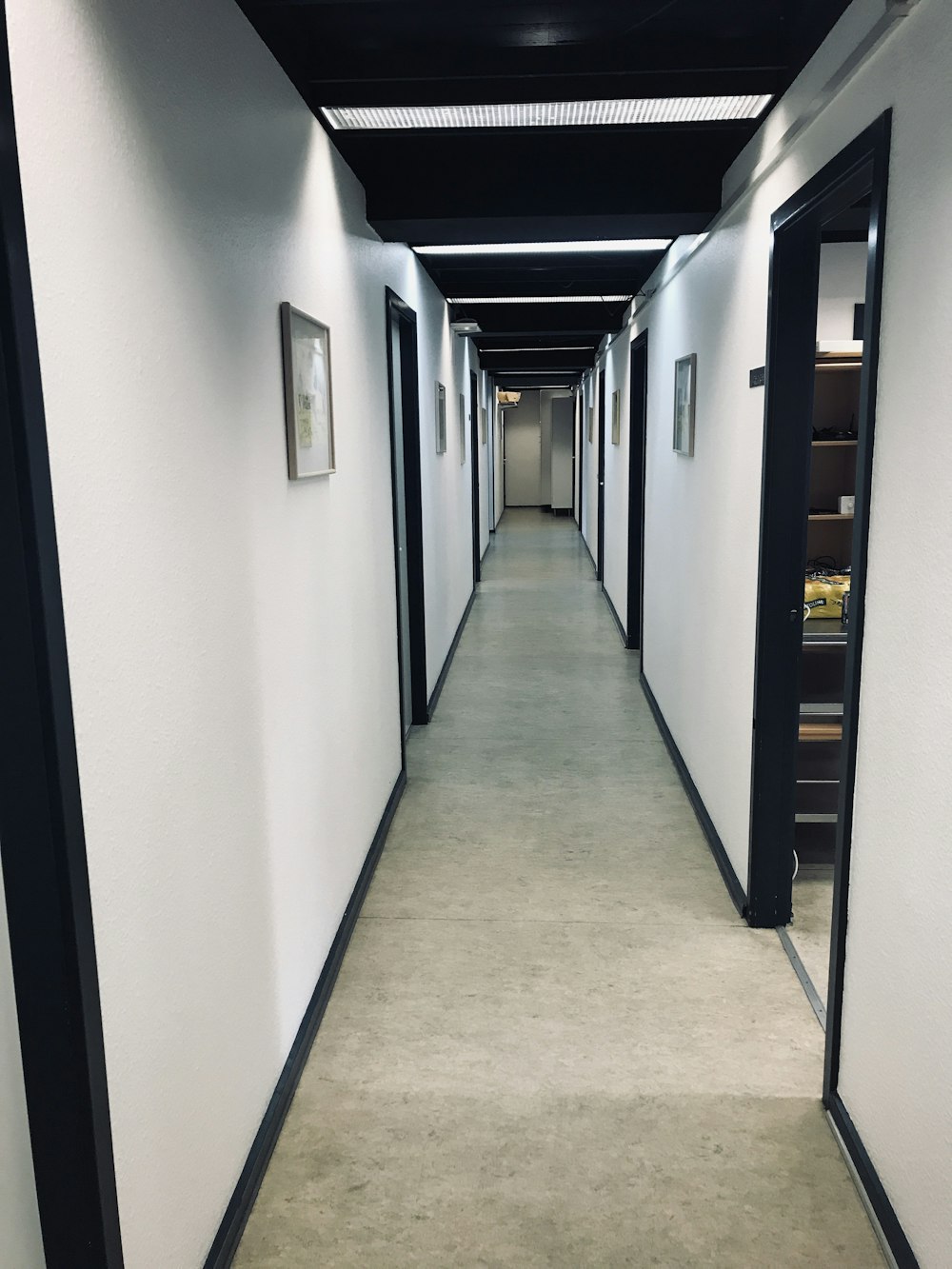 white hallway