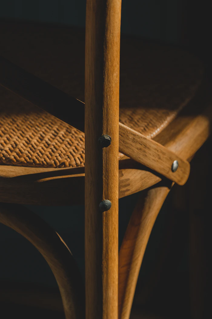 Brown woven rattan chair
