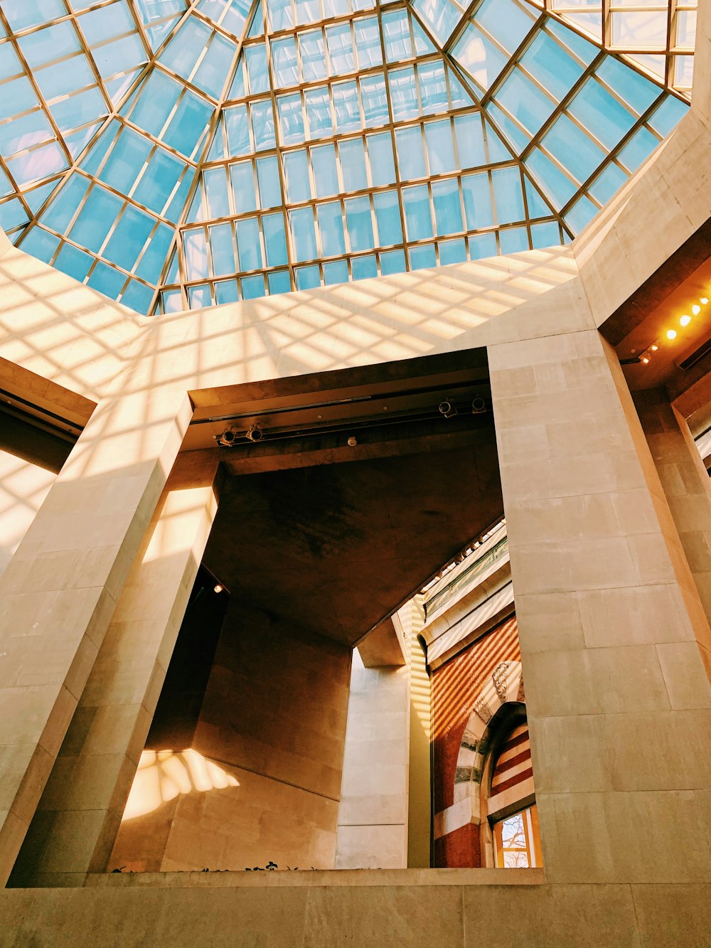 building with glass roof