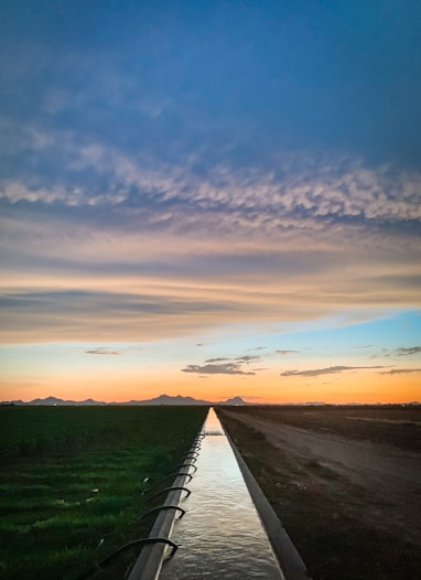 grass field under cloudy sky