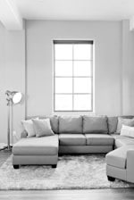 gray fabric sectional sofa