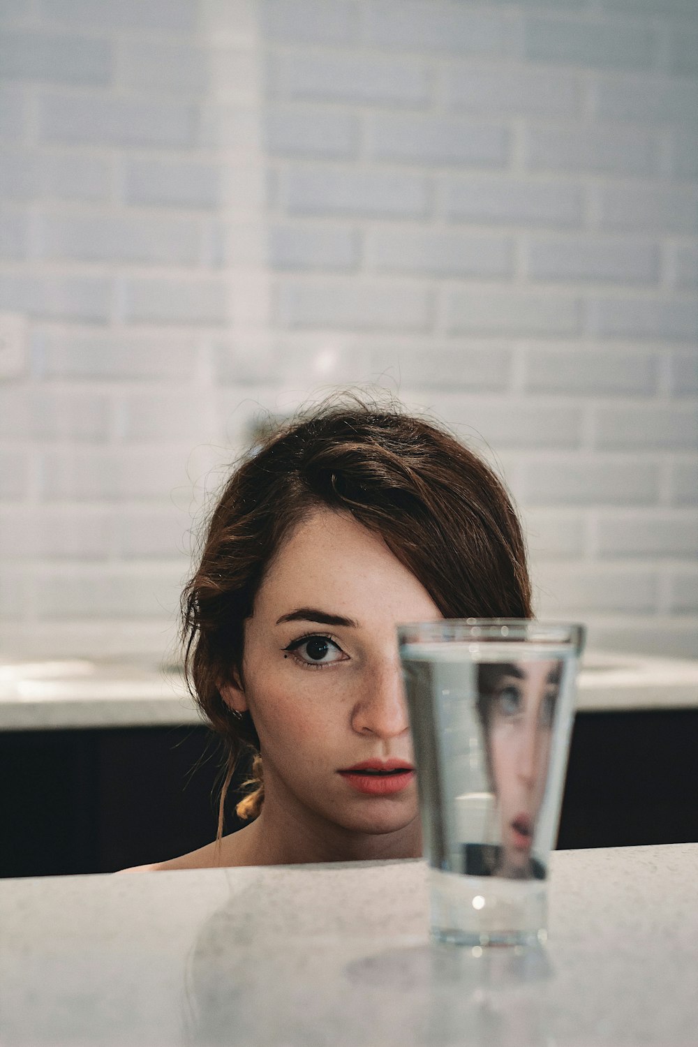 cup of water on table