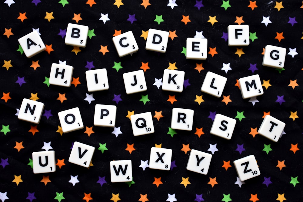 alfabeto Scrabble tyiles