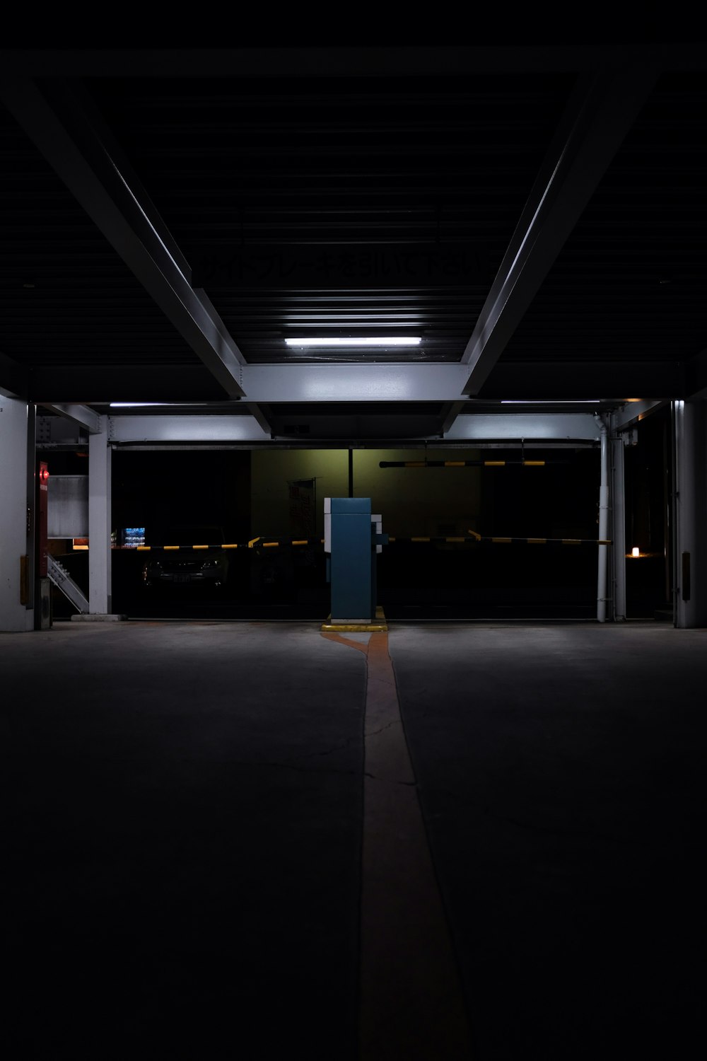 empty indoor parking lot