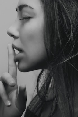woman opening mouth