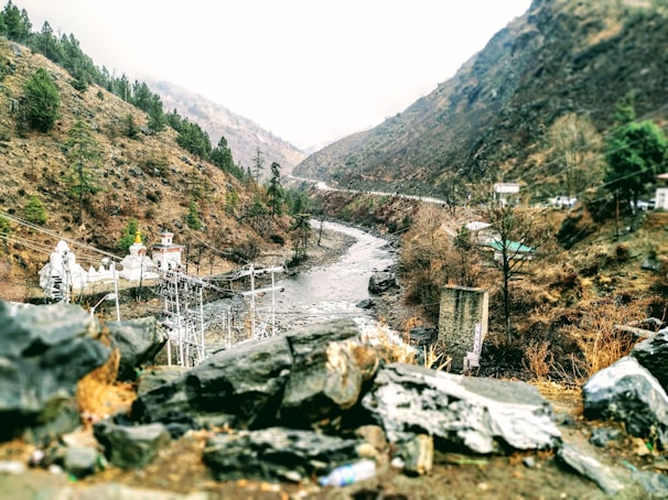 A serene landscape showcasing nature and cultural heritage.