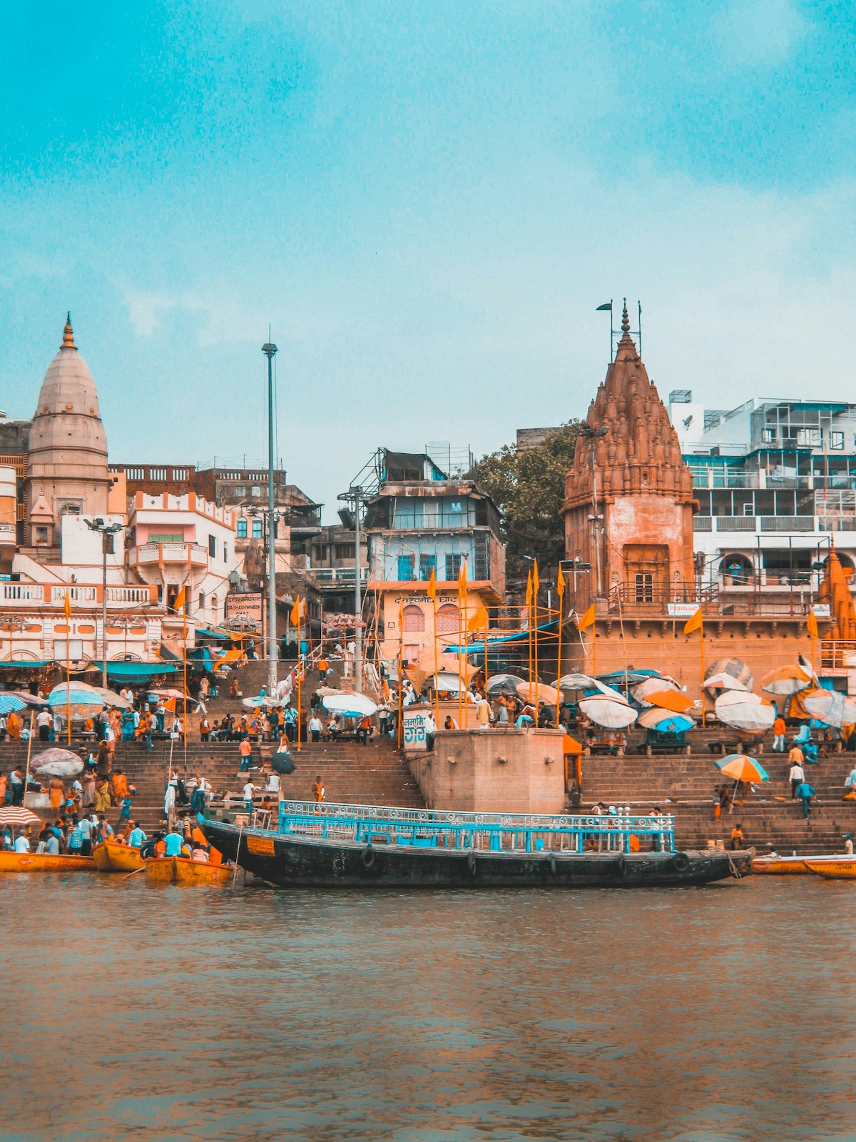 Varanasi November — Dev Deepawali oil lamps lining ghats at dusk