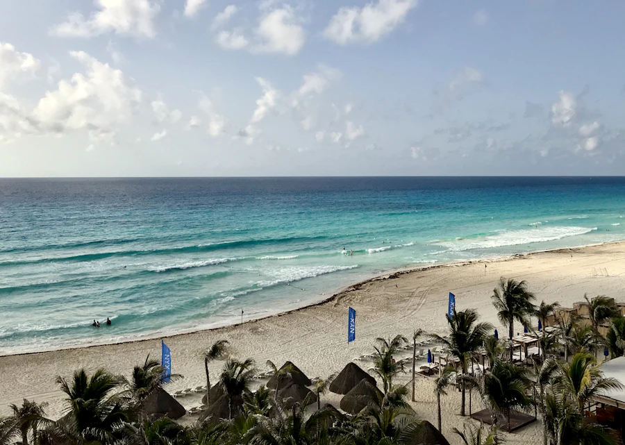 Playa y resort en Cancún