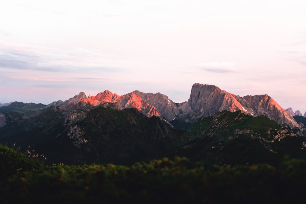 black and green mountains at daytime