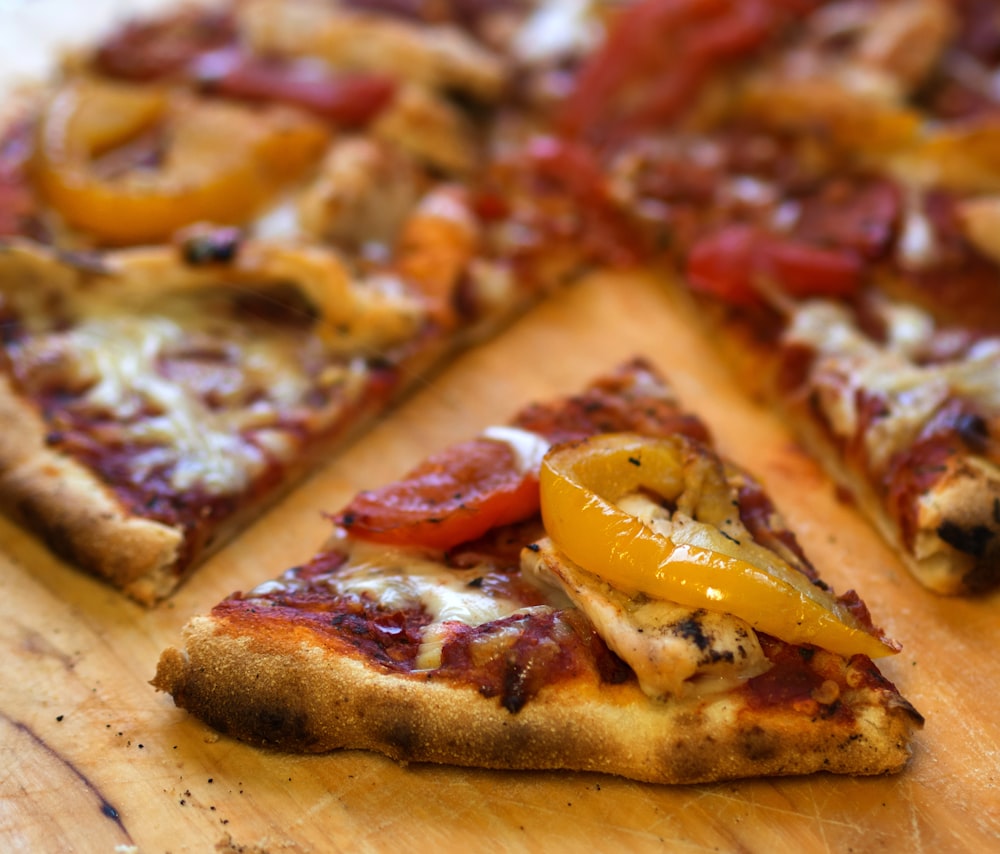 Fotografia de close-up de pizza assada