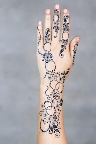 black mehndi tattoo