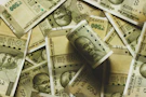 Indian rupee banknote lot close-up photography