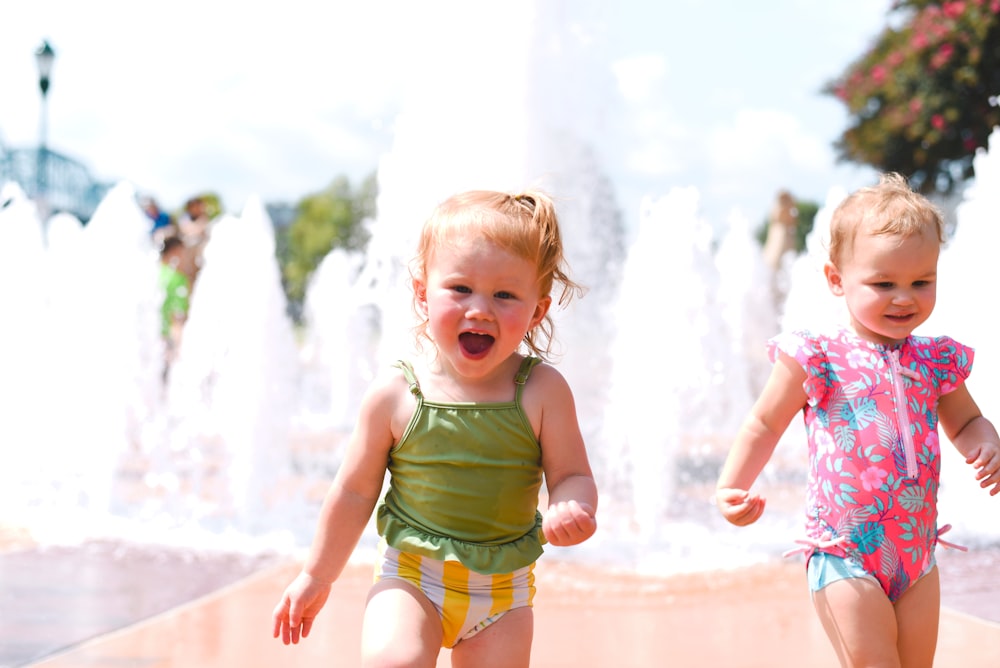 Kids having fun in an amusement parks in Canada