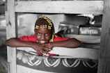 girl's red shirt close-up photography