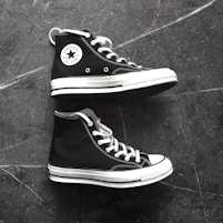 black Converse All Star high top shoes