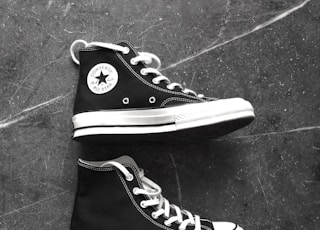 black Converse All Star high top shoes