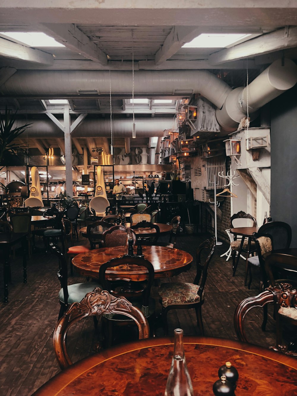 round brown wooden table