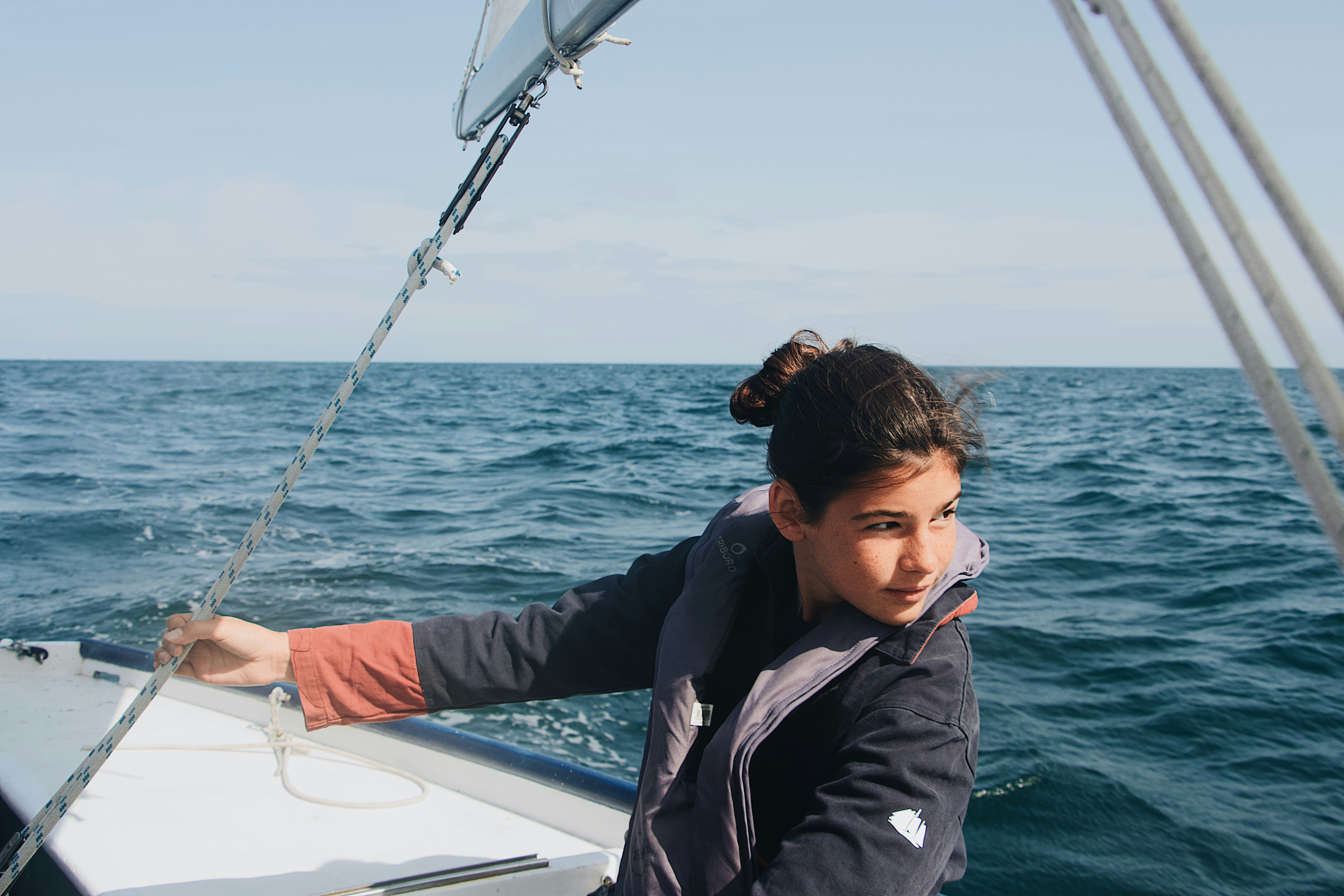 woman on boat