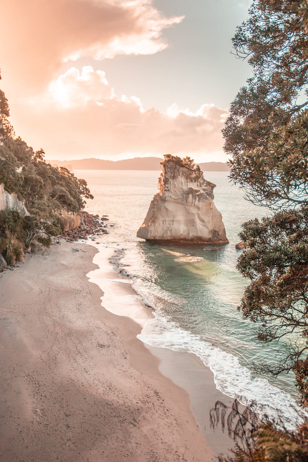 rock island near seashore