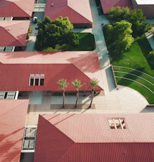 aerial view of houses