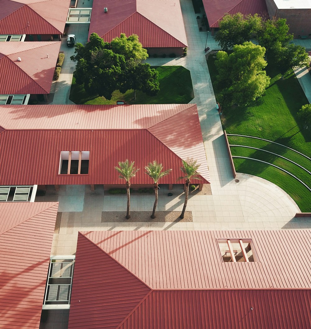 aerial view of houses