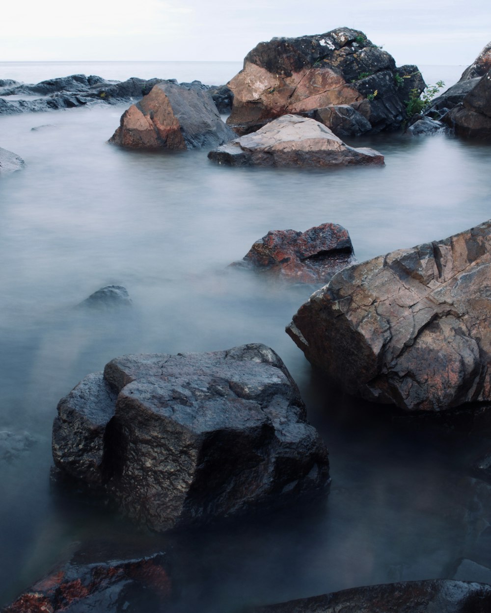 rocks near water