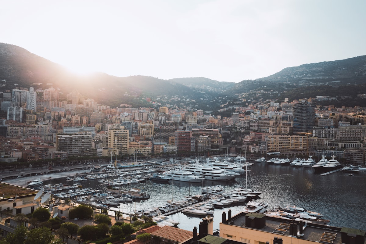 Autumn light over Monaco rooftops in October