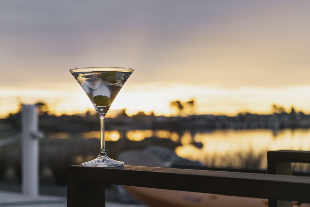 clear footed wine glass, Martini