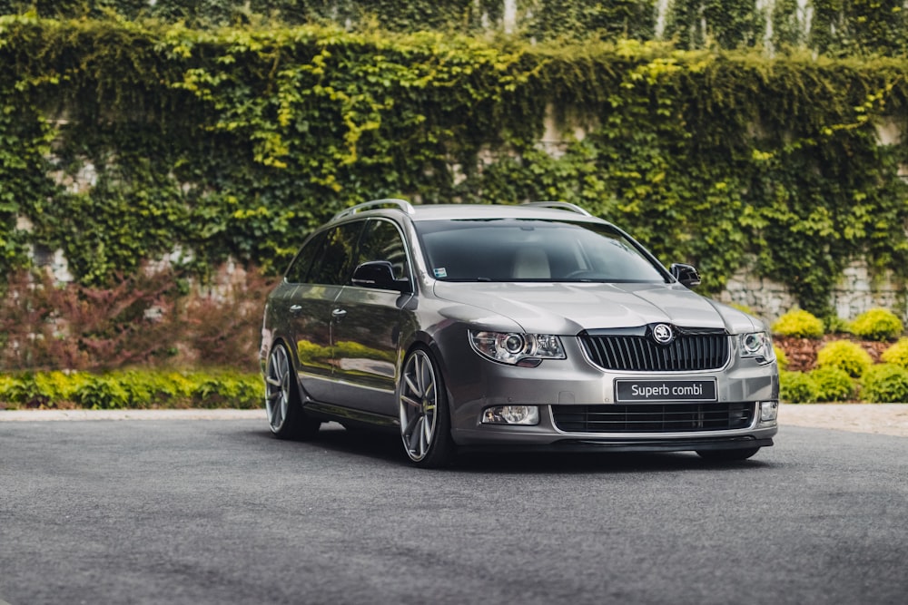 silver Peugeot sedan