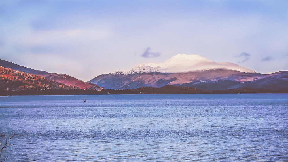 body of water and mountain