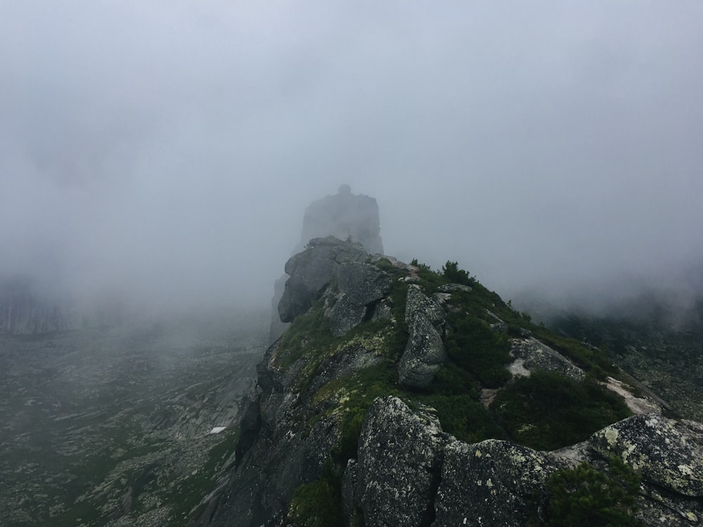 aerial photography of mountain