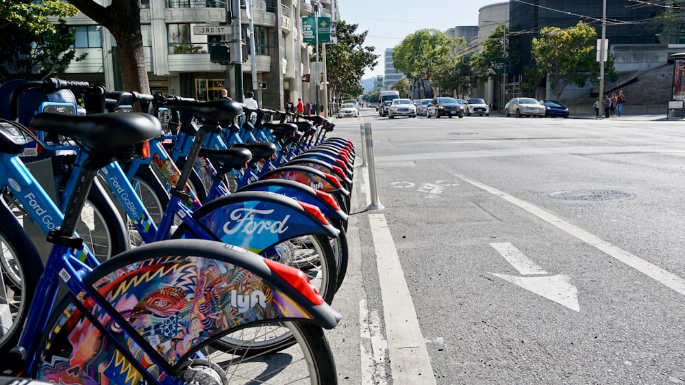 pile of bicycles