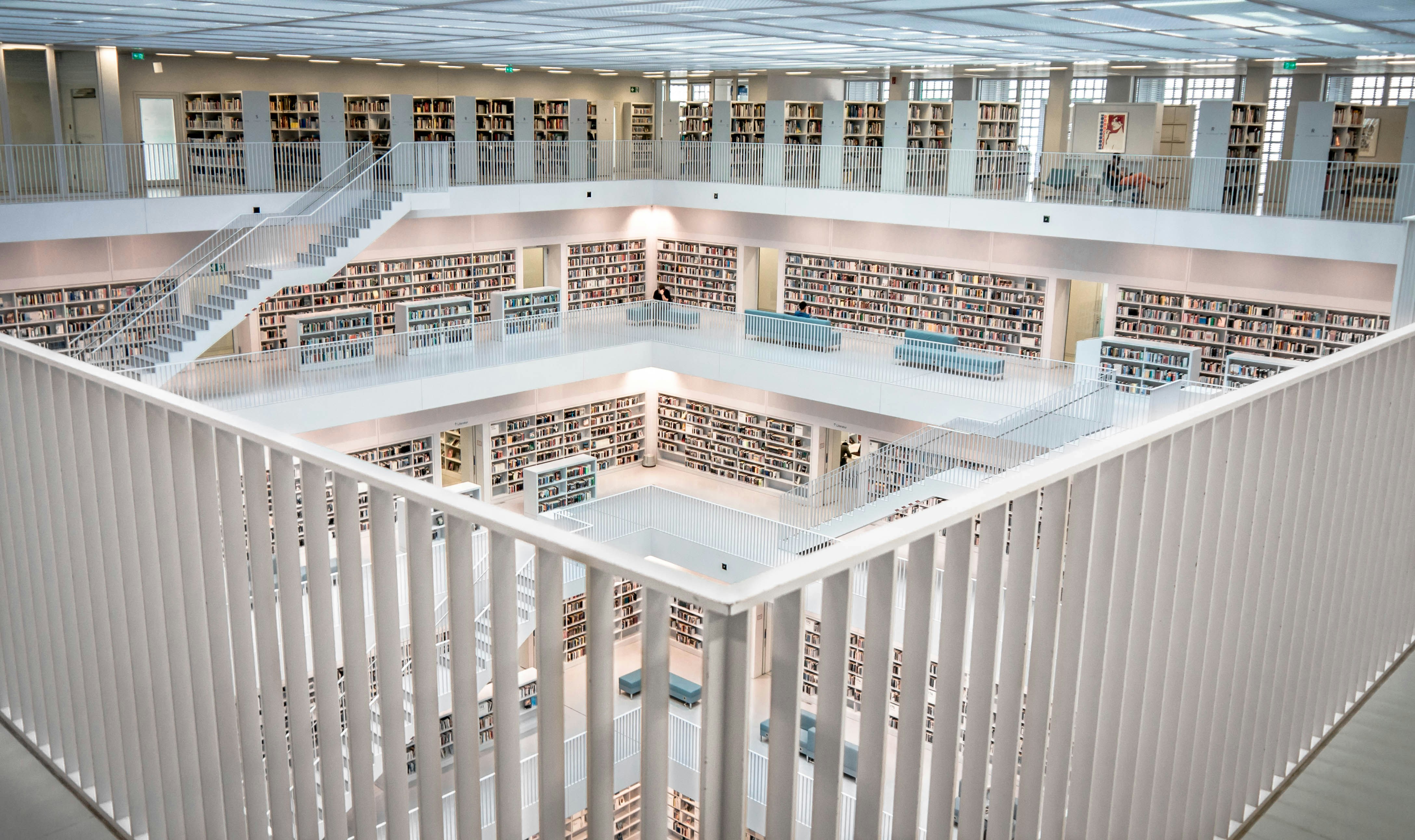 A White Library In The Middle Of Stuttgart! It´s The City-Library Of Stuttgart.