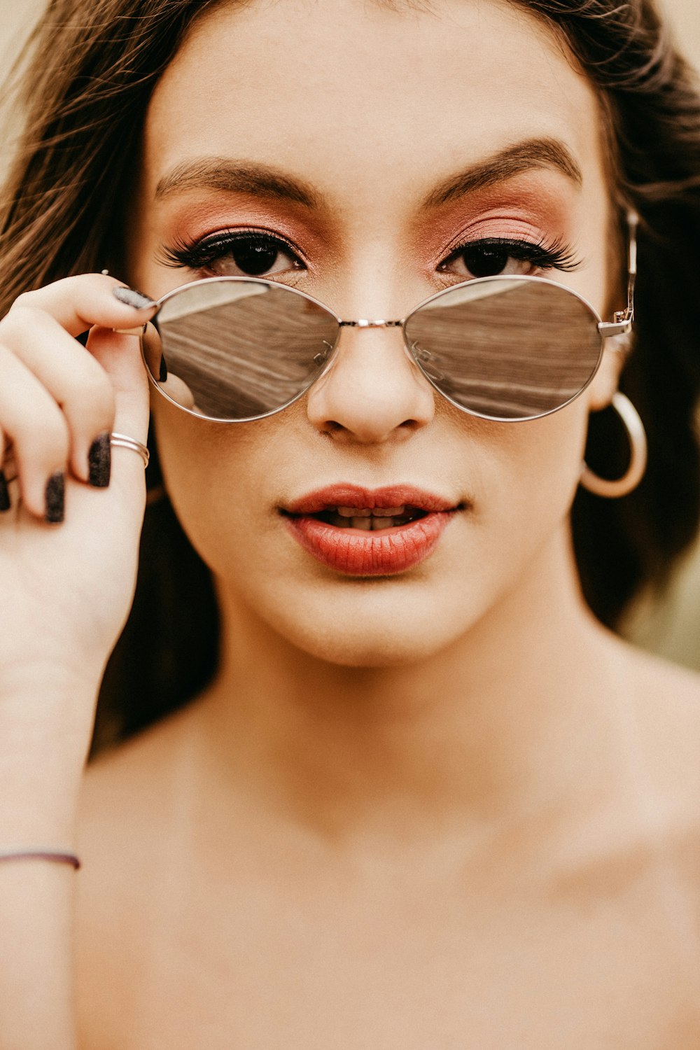 woman wearing sunglasses