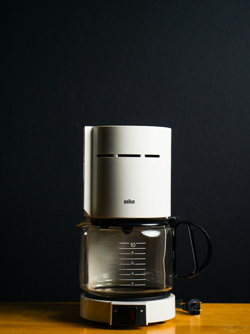 white and black coffeemaker