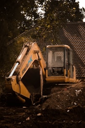 yellow excavator