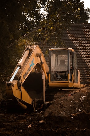 yellow excavator