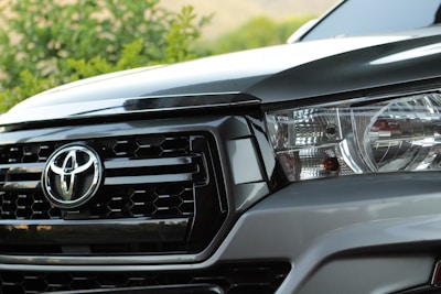 A close-up of a well-maintained vehicle ready for rental.