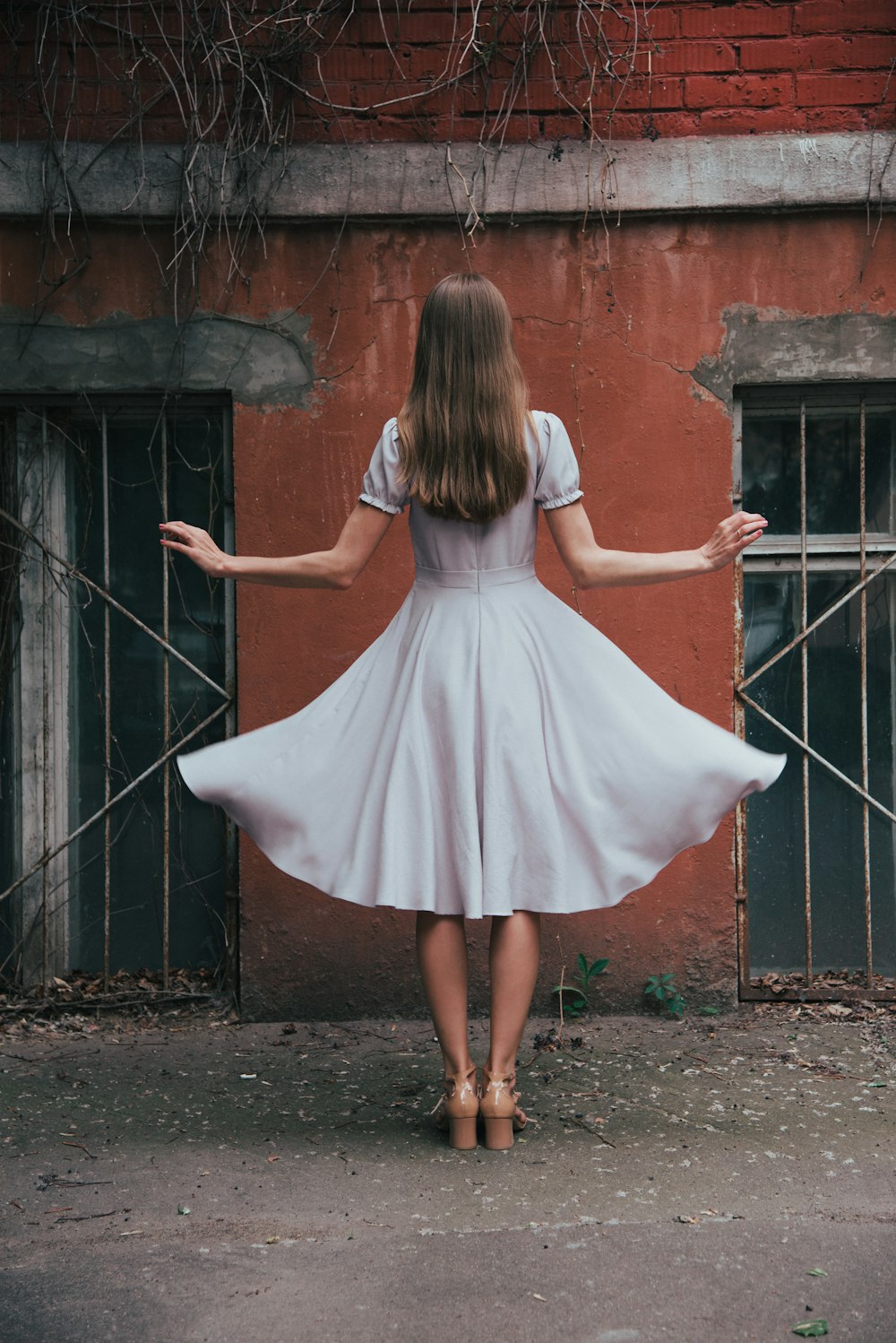 white dress